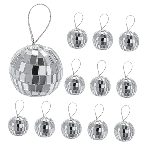 NOLITOY 12 St Disco Spegelboll Spegel Väggdekor Minikakor Juldekor Små Discokulor Dekoration Belysning Discokula Hängande Discokula Hängande Discokulor Hänge Discoprydnad