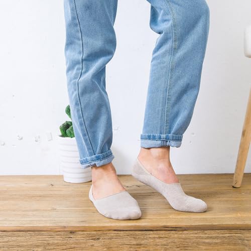 Women's Thick Cushion Cotton Athletics Casual Low Cut Flat Non-Slip Boat Liner No Show Socks, 3Pack3