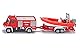 siku 1636, Feuerwehr Unimog mit Boot, Metall/Kunststoff, Rot, Schwimmfähiges Boot