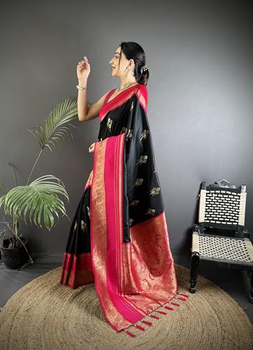 Leeli Peeri Designer zari woven silk saree in soft silk – image 3