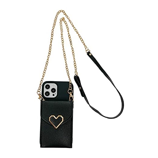 Capa tipo carteira crossbody compatível com Samsung Galaxy S21 Ultra, capa de couro flip para cartão, capa de silicone macio com alça de ombro longa dourada linda capa de amor à prova de choque