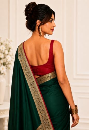 Image of Women's Glory Banarasi Satin Silk Saree for Women.