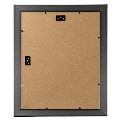Golden State Art, 11X14 Photo Frame With White Mat For 8X10 Picture & Real Glass For Wall Display - Home Or Office Classic Design (Black Silver Burgundy With Ornate Molding) #TOP2