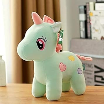 Bakku Toys Unicorn Soft Toys for Girls Gift | Teddy |Birthday Gift Boy/Girl | Lovable hugable Cute Giant Life Size, Long Soft Toy (28 cm Unicorn, C Green) Modal NO 38