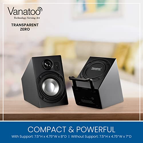Vanatoo Transparent Zero Powered Speakers - Bluetooth Speakers - Speakers Aux, Usb, Optical, Analog - Computer Speakers - Tv Speakers - Gaming Speakers - Black, Set Of 2 #TOP7