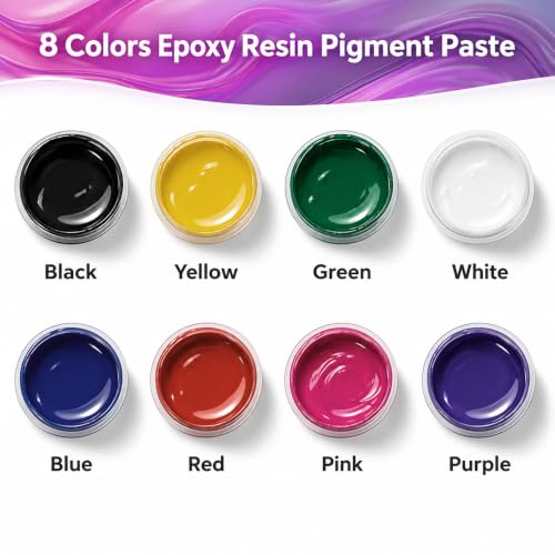OSBANG Epoxy Resin Pigment Paste Set, 8 Colors, 1.76oz/50g Each by OSBANG - Used condition - Image 2
