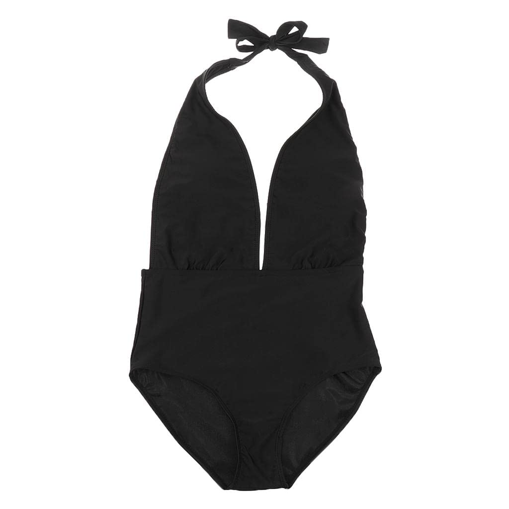 Women Fashionable Smooth Ultra Soft Padding Backless Swimwear Summer Beachwear Party Vacation Clothing Accessory S Black