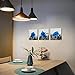 Modern wall art painting bedroom decor blue rose landscape picture printed on canvas - Giclee artist home decor art wall decoration and office decoration 3 panel stretch and frame ready to hang