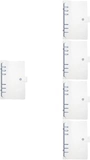 Garneck Pasta De Viagem Transparente Com Folhas Soltas 5 Peças Pasta De Arquivo Em Rosa Folhas Soltas Suspensão De Caderno Pastas De Partitura A6 Pasta Transparente A6 Pasta