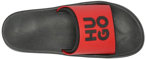 Image of HUGO Men's Stacked Logo Slide Sandal