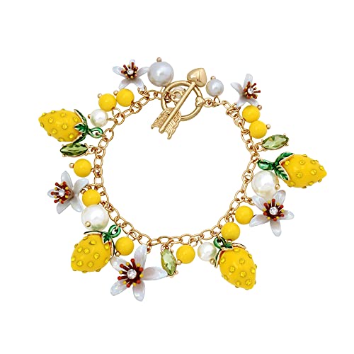 Betsey Johnson Lemon Charm Bracelet #TOP1