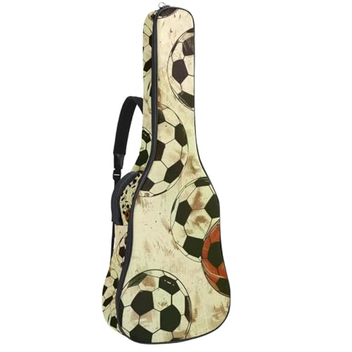 Housse guitare basse et électrique football vintage sac imperméable Oxford