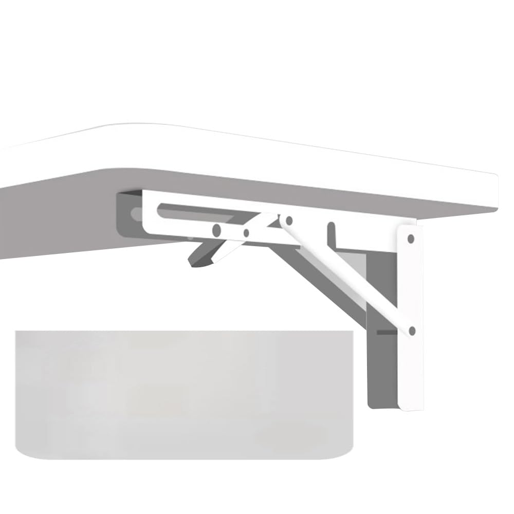 GJZQDKX Wall Mounted Folding Table for Small Spaces - Collapsible Drop Leaf Dining Table in White, 100x30cm/40x12in - Perfect for Kitchen, Laundry Room, or Office Use