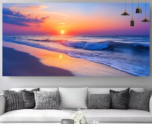 Peinture diamant mer 5D pour décorer votre salon en famille