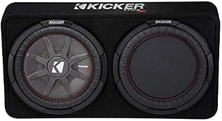 KICKER 1000W Dual 12" 4-Ohm Slim Shallow Subwoofer Sealed Enclosure | 43TCWRT124