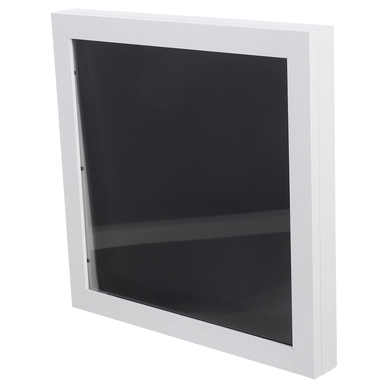 Toyvian Football Shirt Shadow Box Frame Acrylic Sports Display Case for Basketball and Baseball Jerseys, Wall-Mounted, 33×33×3.7Cm, White