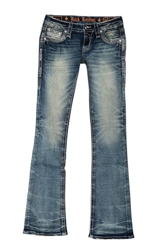 Rock Revival - Womens Anzelie Easy Boot Cut Jeans Denim (27, Fena) #TOP1