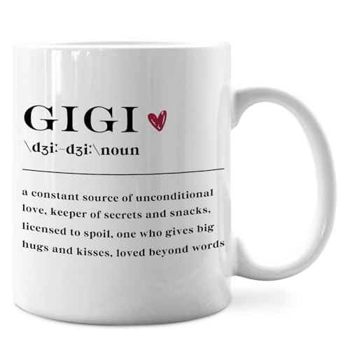 IWXYI Gigi Grandma Mug, Gigi Gifts for Grandma Coffee Mug, Grandmother Gifts from Grandkids for Birthday Christmas, Grandmother Ceramic Coffee Cup 11 oz