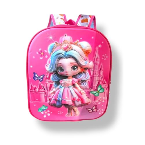 Mochila Escolar Creche Passeio Infantil Desenho Princesa 3D Criança Menino Menina
