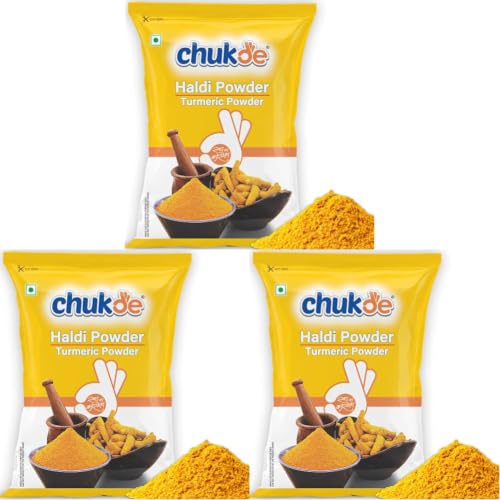 Image of Chukde - Haldi Powder (17.63 OZ) - Turmeric Powder - Ideal For Cooking, Baking, and Health Support - Authentic and Flavorful Indian Cuisine - 500 Gram (Pack of 3)