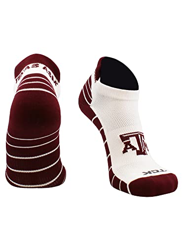 Texas A&M Aggies Golf Socks with Tab (White/Maroon, Medium)
