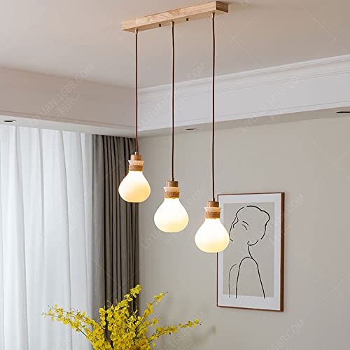 Suspension en bois et corde de chanvre luminaire de plafond haut de gamme