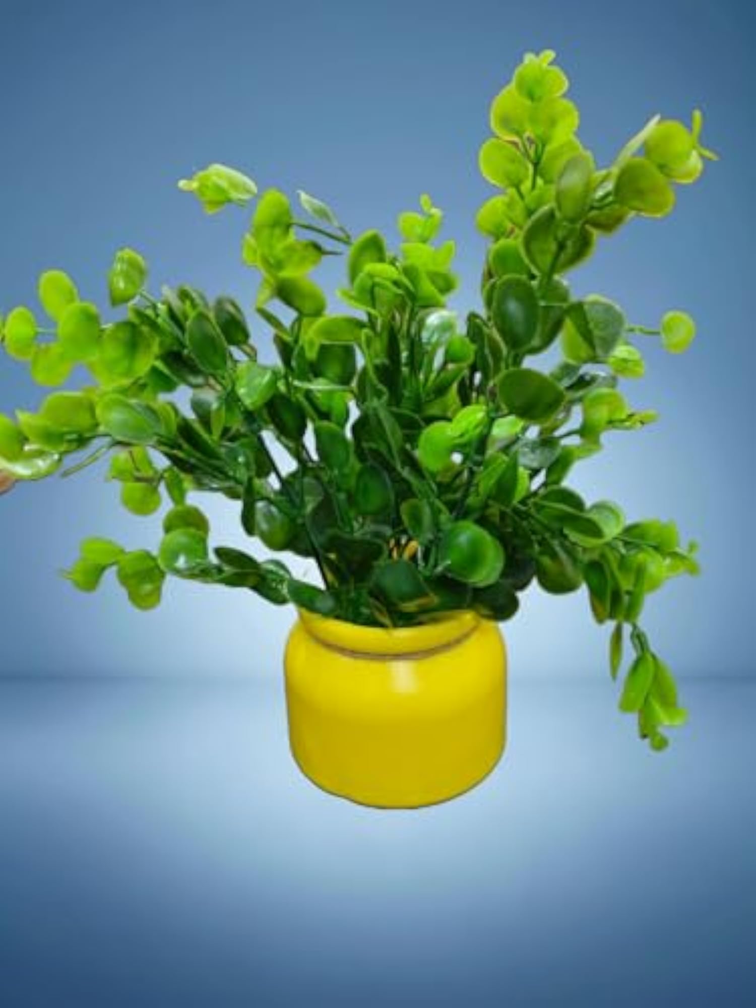 Artificial Eucalyptus Green Leave Bunch with Pot