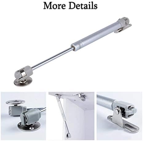 Gas Lift Strut, JESSTOLO Kitchen Cupboard Wardrobe Cabinet Door Pneumatic Support Gas Spring Strut Damper Hinge with 100N for Flap Fittings Soft Closing Stay, Pack of 4