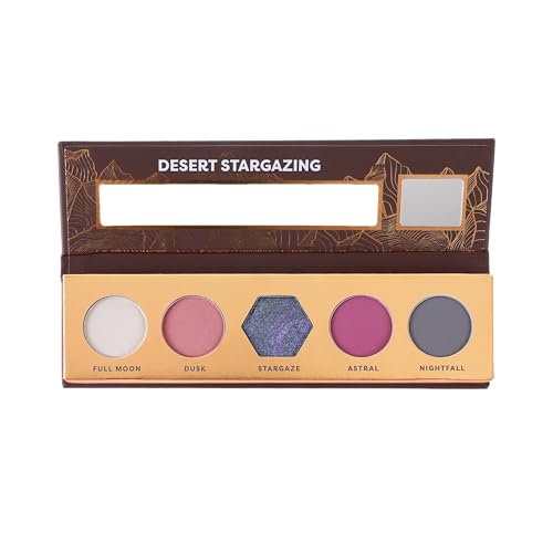 Profusion Cosmetics Blooming Beauty 5-Shade Eyeshadow Palette - Highly Pigmented Eyeshadows for Stunning Day & Night Looks – Versatile Colors Finishes for All Skill Levels (Desert Stargazing)