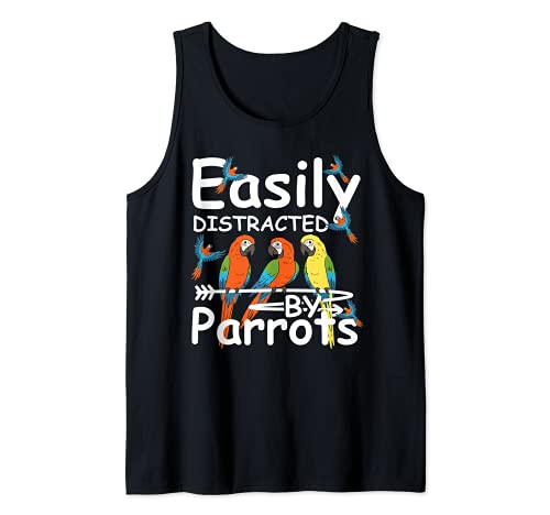 Parrot For Men Parrot Bird Women Tropical Parrot Tank Top, Black, S
