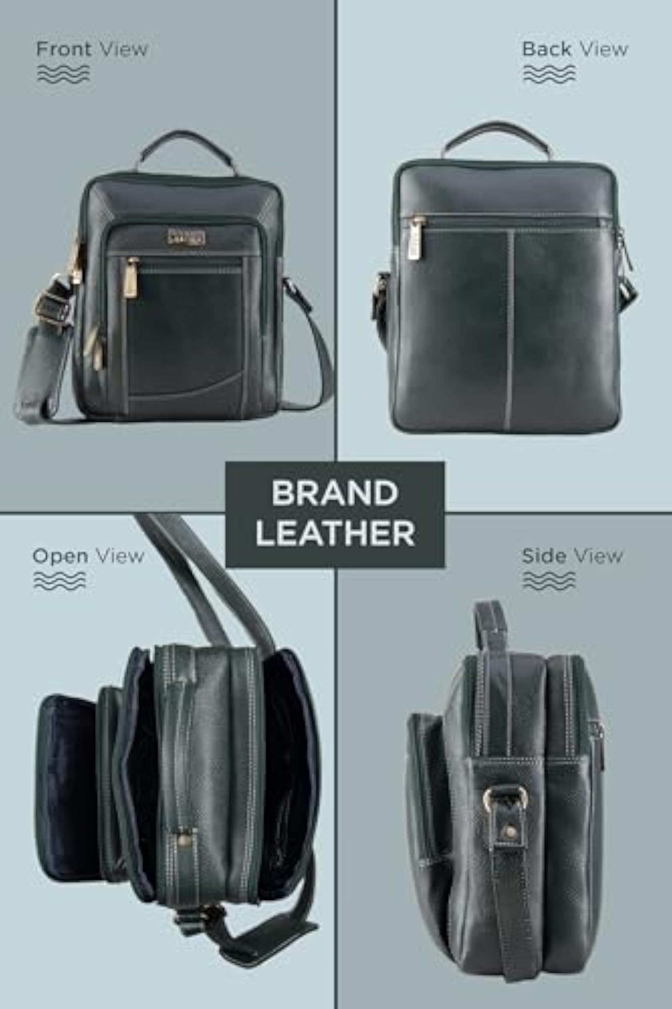 Genuine Small Shoulder Crossbody Bag for Men