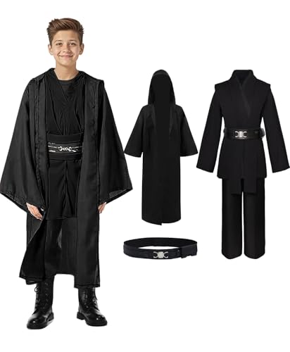 Cosplaysky Knight Costume Kids Robe Tunic Hooded Uniform Halloween Outfit