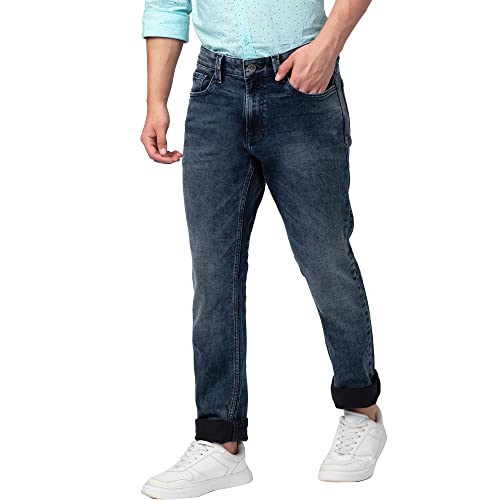 Image of Spykar Men's Rover Regular Fit Mid-Rise Jeans