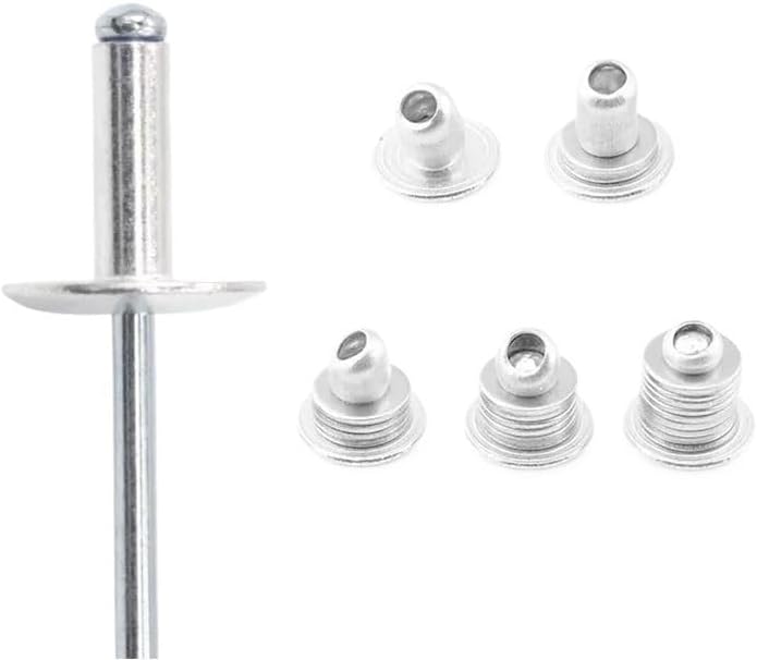 Versatile Rivet Accessories Blind Rivets Waterproof Aluminum Rivets Closed End Rivets Various Sizes And Kits Ideal For DIY Automotive And Furniture Repairs And Wood And Leather Crafts Fasteners(50Pcs,
