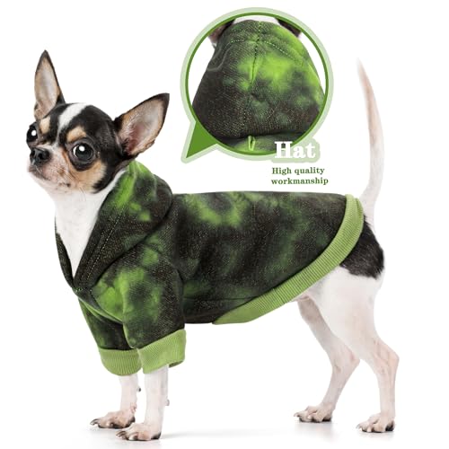 Moletom com capuz vibrante para cães com orifício conveniente na coleira – moletom elegante e aconch