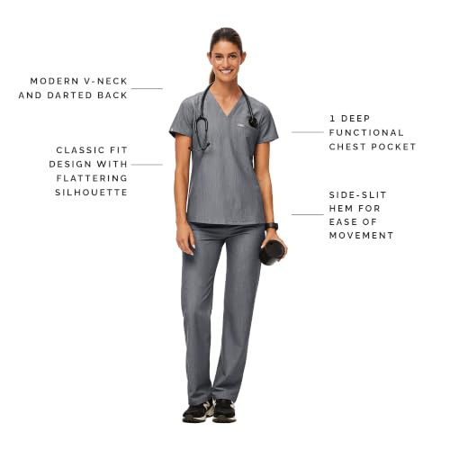 FIGS Catarina One-Pocket Scrub Top for Women | Graphite, XS by FIGS - Used condition - Image 3