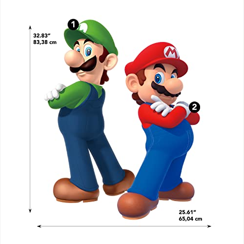 Super Mario Bros and Luigi Giant Repositionable Sticker
