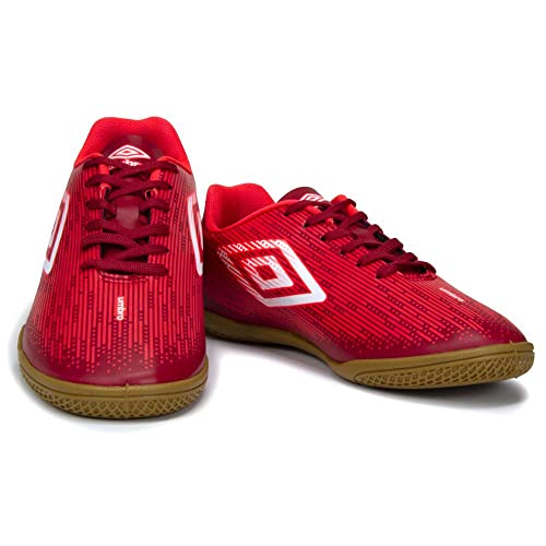 Chuteira Umbro Fast Futsal Vermelha e Coral