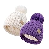 XOMZG Baby Beanie Hats with 2-Pack,Warm Winter Hats for Boys and Girls,Infant...