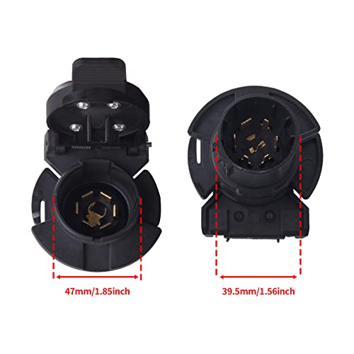 Mrelc Uscar To Rv 7 Way Trailer Plug Adapter, Twist Lock 7 Way Plug Compatible With Silverado Chevy Gm Model Oem Style-Factory Tow Package And Uscar Socket Required #TOP1