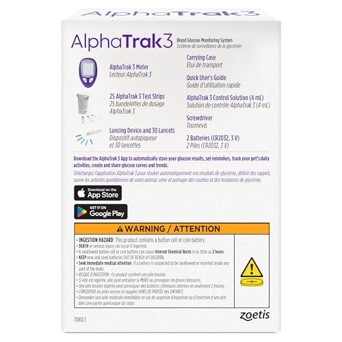 AlphaTrak 3, 8-Piece Pet Blood Glucose Monitoring Kit for Diabetic Cats, Dogs, and Horses, All-in-One Solution for in-Clinic or at Home with Digital Results - Image 3