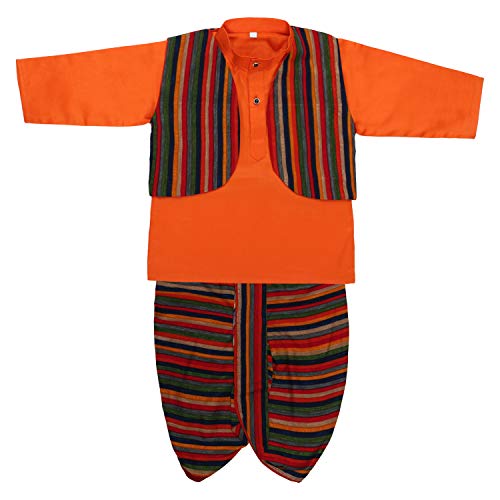 superminis Boy’s Cotton Jacket, Kurta Dhoti Set