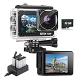 Nvgfelis Action Camera FHD 1080P 16MP with 32GB Memory Card - 131FT/40M...