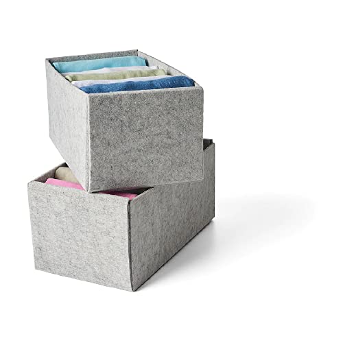 Komplement Box, Light Gray 6X10 ½X4 ¾ Inches, 2 Pack #TOP2
