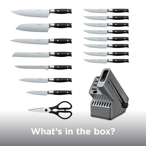 Ninja™ NeverDull® Knife Block Set | 17 Piece Kitchen Knife System with Built-in Sharpener | Rust Resistant, German Stainless-Steel Knives | Black | K32017 by Ninja - Image 4