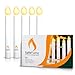 Concordia Supply SafeFlame Hand Held LED Flickering Amber Battery Candles - Church Service, Candlelight Vigil - AAA Batteries Included (Pack of 25)