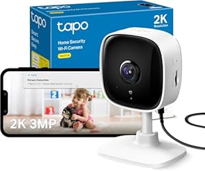 TP-Link Tapo C110 WLAN IP Kamera, Überwachungskamera (3 MP Auflösung, Zwei-Wege-Audio, Bewegungserkennung, Ton- und Lichtalarm, Nachtsicht bis zu 9 m, bis zu 256 GB lokaler Speicher auf SIM-Karte)