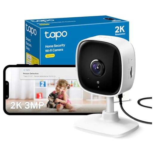 TP-Link Tapo C110 WLAN IP Kamera Überwachungskamera (3MP-Auflösung, 2-Wege-Audio, Bewegungserkennung, Ton- und Lichtalarm, Nachtsicht zu 9m, bis zu 256 GB lokaler Speicher auf SD Karte) Weiß