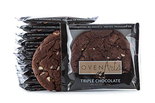 Triple Chocolate Cookies - All Natural, All Butter, Delicious, Soft, Fresh Baked Cookies - No Artificial Colors or Flavors- Preservative Free - Kosher Dairy - 3.5 oz Pack | 15 Count