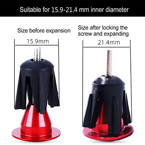 Bike Grips Single Aluminum Alloy Lock On + Aluminum Bar End Plugs,Bicycle Handle Bar Foam Soft Comfortable Non-Slip Bike Handle Grips,Handlebar Caps For Bmx Mountain Mtb Cruiser Scooter (Red) #TOP4